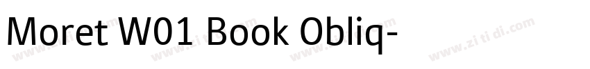 Moret W01 Book Obliq字体转换